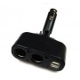 OTB, Duo Cigarette Lighter Adapter Distributor +2x USB 3A, Auto charger, ON1750