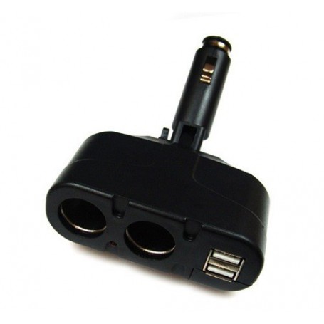 OTB, Duo Cigarette Lighter Adapter Distributor +2x USB 3A, Auto charger, ON1750