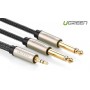 UGREEN, 3.5mm Audio Jack to 2 x 6.35mm Jack Y-Cable Splitter, , UG206-CB