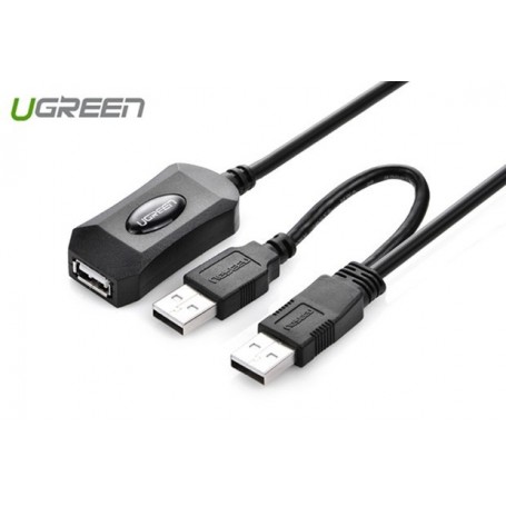 UGREEN, USB 2.0 Active Extension Cable with USB for power, , UG123-CB