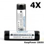 KeepPower - KeepPower 18650 Rechargeable battery 3400mAh - Size 18650 - NK297-CB