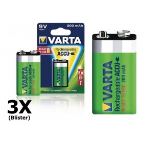 Varta - Varta 9V E-Block 200mAh Rechargeable Battery - Other formats - BS261-CB