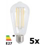 Calex - Vintage LED Lamp 240V 4W 350lm E27 ST64 Clear 2300K Dimmable - E27 LED - CA072-CB