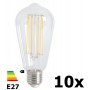 Calex - Vintage LED Lamp 240V 4W 350lm E27 ST64 Clear 2300K Dimmable - E27 LED - CA072-CB