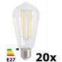 Calex - Vintage LED Lamp 240V 4W 350lm E27 ST64 Clear 2300K Dimmable - E27 LED - CA072-CB