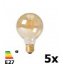 Calex - Vintage LED Lamp 240V 4W 320lm E27 GLB80 GOLD 2100K Dimmable - E27 LED - CA073-CB