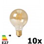 Calex - Vintage LED Lamp 240V 4W 320lm E27 GLB80 GOLD 2100K Dimmable - E27 LED - CA073-CB