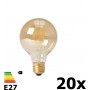 Calex - Vintage LED Lamp 240V 4W 320lm E27 GLB80 GOLD 2100K Dimmable - E27 LED - CA073-CB