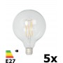 Calex - Vintage LED Lamp 240V 4W 350lm E27 GLB125 Clear 2300K Dimmable - E27 LED - CA077-CB