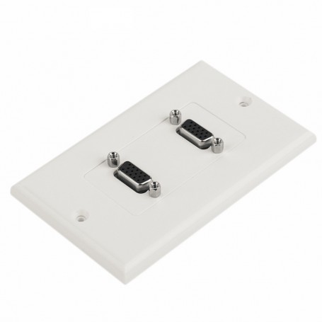 Oem, Double VGA Female to VGA Female Wall Panel, VGA adapters, AL729