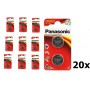 Panasonic - Panasonic CR2032, DL2032 225mAh 3V lithium button cell battery (duo blister) - Button cells - BL245-CB