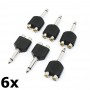 Oem - 6.35mm Mono Male to 2x RCA Female - Audio adapters - AL586-CB