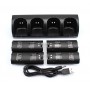 Oem, USB charging station with 4 batteries for Wii controllers, Nintendo Wii, AL753-CB