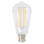 Calex, B22 LongFilament Rustik Lamp 240V 4W 350lm ST64, Clear 2300K Dimmable, , CA0245