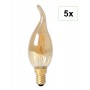 Calex - Calex LED Full Glass Filament Tip-Candle-lamp 240V 3,5W 200lm E14 BXS35, Gold 2100K CRI80 Dimmable - E14 LED - CA0239-CB