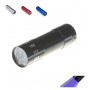 Oem, Mini 9 LED Aluminium UV Ultra Violet Flashlight purple light, , LFT70-CB