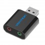 Vention, USB External Sound Card to 3.5mm Audio Aux Mic Adapter, Audio adapters, V013-CB