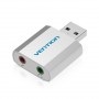 Vention, USB External Sound Card to 3.5mm Audio Aux Mic Adapter, Audio adapters, V013-CB