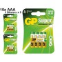 GP - 4+1 GP Super Alkaline AAA LR03/1.5V Battery - Size AAA - BL189-CB