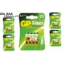 GP - 4+1 GP Super Alkaline AAA LR03/1.5V Battery - Size AAA - BL189-CB