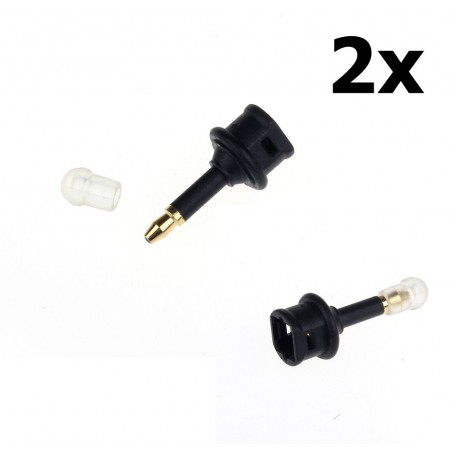 Oem, 2 pieces Toslink To 3.5mm Mini Optical Jack Plug Audio Optical Adapter, , AL1009