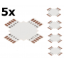 Oem - 12mm 5-Pin X PCB Connector for RGB SMD5050 LED strips - LED connectors - LSC037-CB