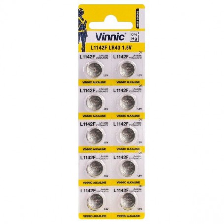 Vinnic, Vinnic G12 / AG12 / L1142 / LR43 / 186 / V12GA / RW84 / D186 1.5V battery, Button cells, BL290-CB