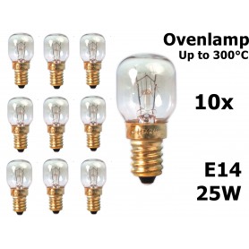 Calex - Ovenlamp 240V 25W E14 300°C 25x55mm CA059 - E14 - CA059-CB