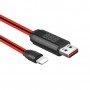 HOCO, Hoco Lightning IPhone USB Cable with LED Display Timer, iPhone data cables , H100173-CB