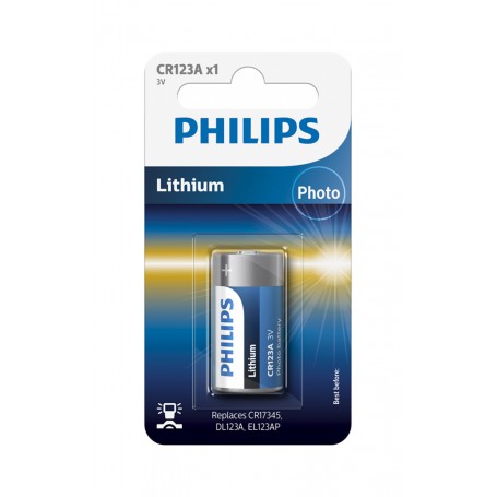 PHILIPS, Philips CR123 Lithium Photo 3V 1500mAh, Other formats, BS364-CB