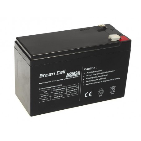 Green Cell - Green Cell 12V 7Ah (6.3mm) 7000mAh VRLA AGM Battery - Battery Lead-acid  - GC038