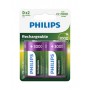 PHILIPS - Philips MultiLife 1.2V D / HR20 3000mAh NiMh rechargeable battery - Size C D and XL - BS053-CB