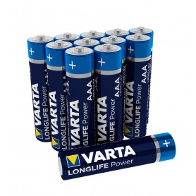 Varta, AAA LR03 Varta Longlife Power alkaline battery 1.5V - 12 Pieces / Blister, Size AAA, BS460-CB