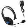 Oem, Gaming Headset 3.5mm single headphone with microphone wired for Sony PS4, PlayStation 4, AL1094