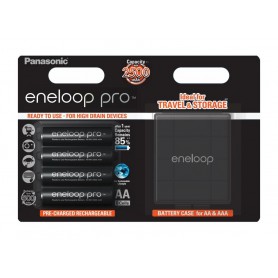 Panasonic eneloop PRO AA R6 2500mAh 1.2V Rechargeable Battery + Free storage / travel box