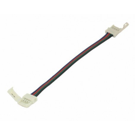 Oem - 10mm 4 Pin RGB LED Click to Click 15cm Connector Cable Wire - LED connectors - LSCC06-CB