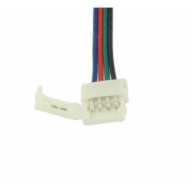 Oem - 10mm 4 Pin RGB LED Click to Click 15cm Connector Cable Wire - LED connectors - LSCC06-CB