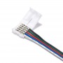 Oem, 12mm 5 Pin RGBW RGBWW LED Click to Wire 15cm Connector Cable Wire, LED connectors, LSCC62