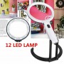 Oem, Dual-purpose Magnifying Table Lamp - Magnifier Glass Lens Loupe with 12x Power LED, Magnifiers microscopes, AL1101-00