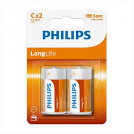 PHILIPS - Philips LongLife Zink C/LR14 - Size C D 4.5V XL - BS499-C14-CB