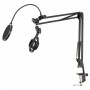 Oem, Multifunction PMP-52O Microphone Stand With LED Light, Phone holder and POP-Filter, , AL235-100