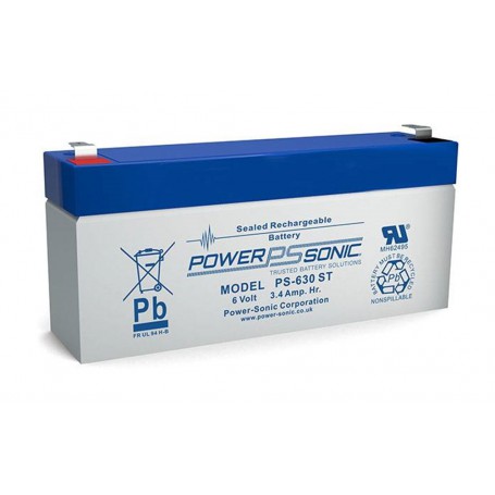 POWER SONIC, POWER SONIC 6V 3.5Ah F1 4.8mm PS-630ST Rechargeable Lead-acid Battery, Battery Lead-acid , PS-630ST