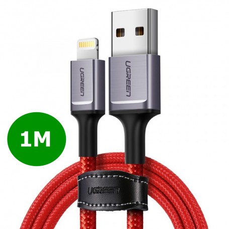 UGREEN, UGREEN MFi Certified Lightning to USB 2.0 A cable 1 Meter Red, , UG-80635