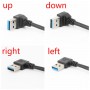 Oem, USB 3.0 Male-Female 90 Degree Extension Cable Adapter 20cm, , AL242-CB