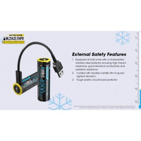 NITECORE, Nitecore NL2142LTHPR USB 4200mAh 15A 21700 specially for Cold Weather with USB Port, Other formats, MF021