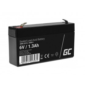 Green Cell - Green Cell 6V 1.3Ah (F1 4.6mm) 1300mAh VRLA AGM Battery - Battery Lead-acid  - GC388-AGM13