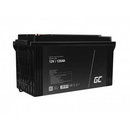 Green Cell, Green Cell 12V 120Ah B5 (M8 Bolt) VRLA AGM Battery, Battery Lead-acid , GC392-AGM31