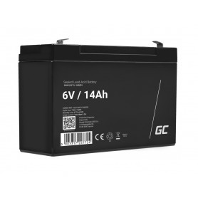 Green Cell - Green Cell 6V 14Ah (F1 4.6mm) 14000mAh VRLA AGM Battery - Battery Lead-acid  - GC393-AGM34