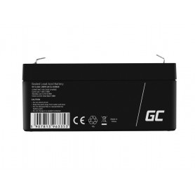 Green Cell - Green Cell 6V 3.4Ah (F1 4.6mm) 3400mAh VRLA AGM Battery - Battery Lead-acid  - GC396-AGM38