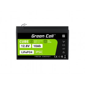 Green Cell - Green Cell CUBE 12.8V 10Ah LiFePO4 155x100x100mm IP54 battery for solar panels and campers - LiFePO4 battery - G...